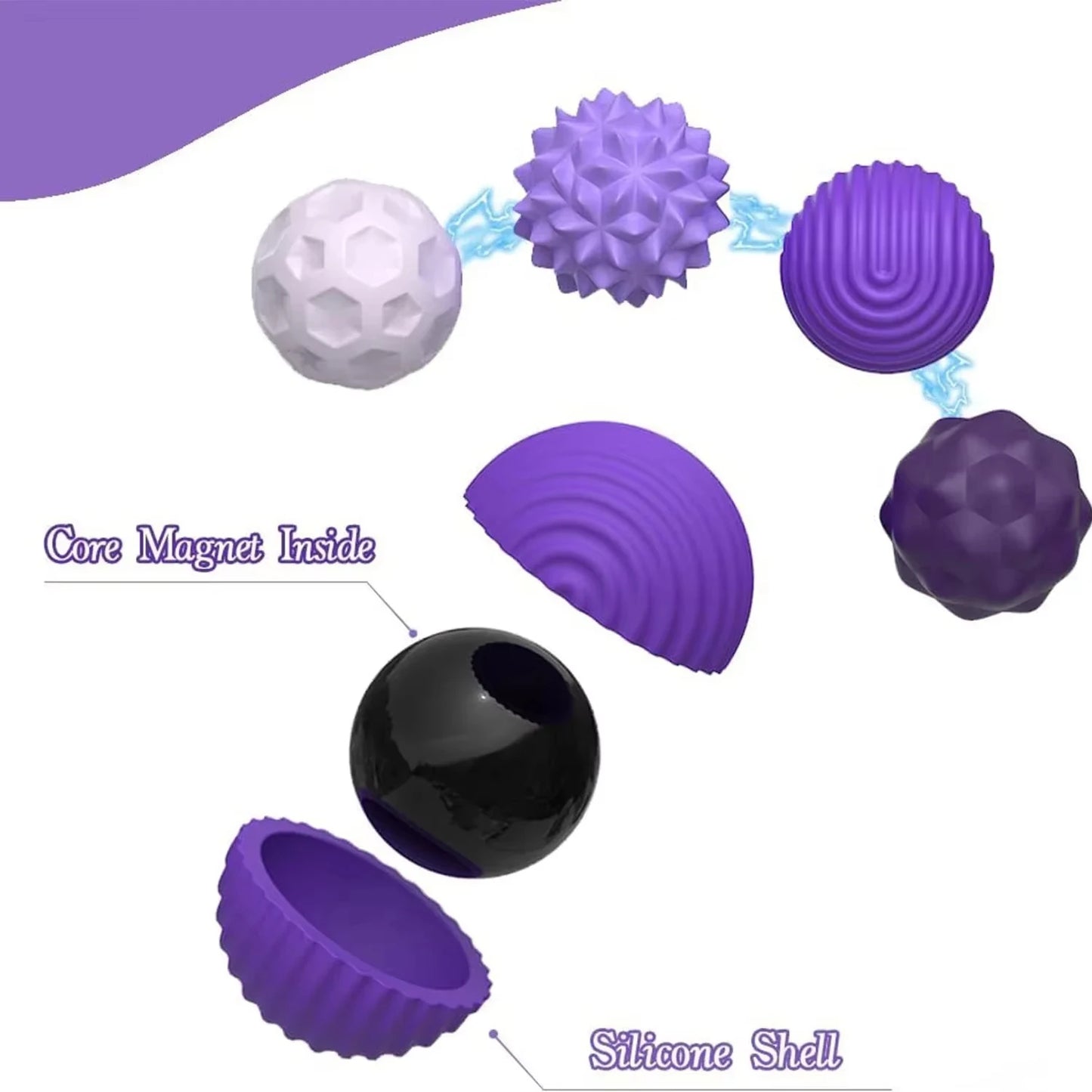 4/8pcs Magnetic Toy EDC Anti Stress Relief Toys Fidgeting Antistress
