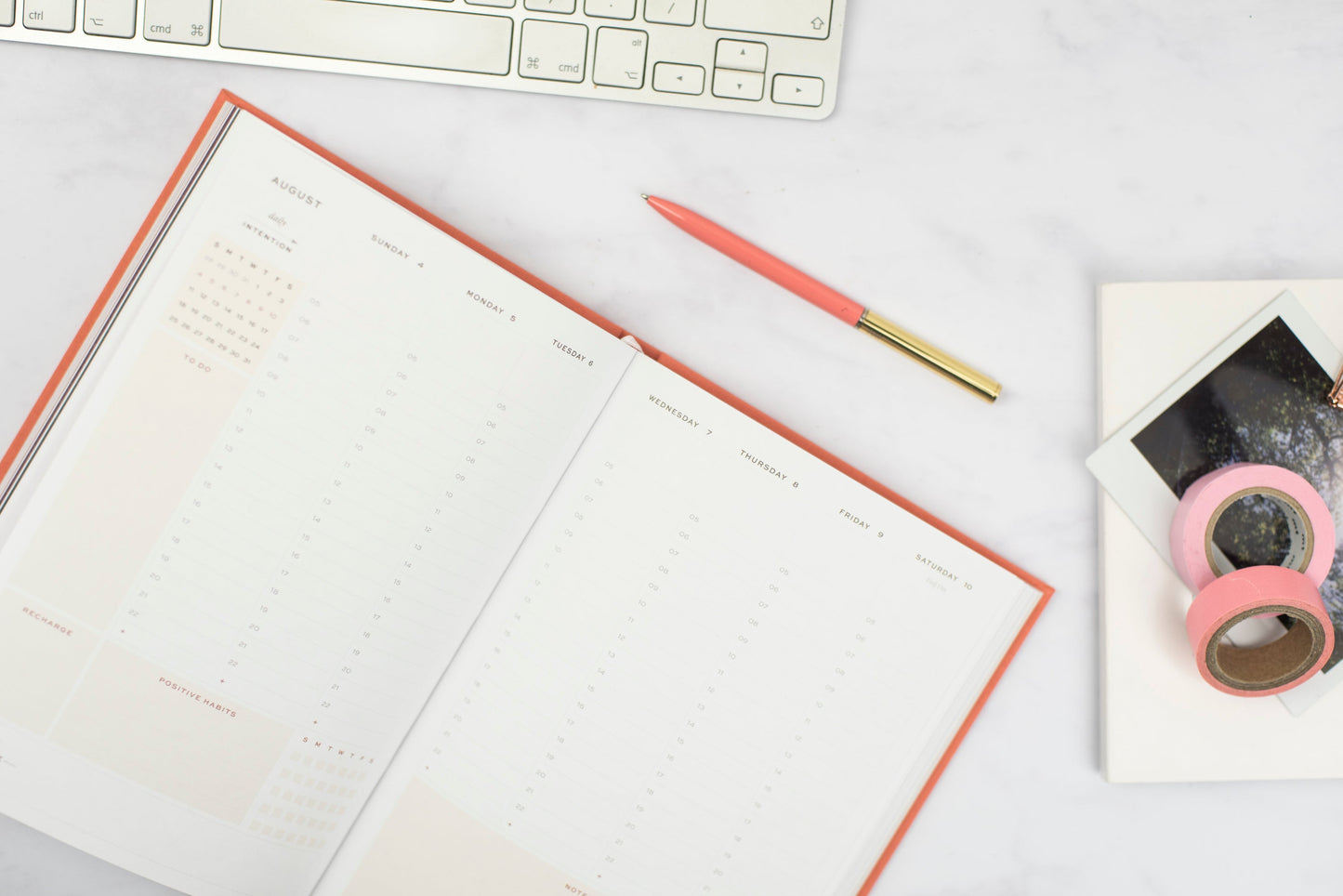 Ponderlily® Weekly Planner 2023, Sage (Sunday start)