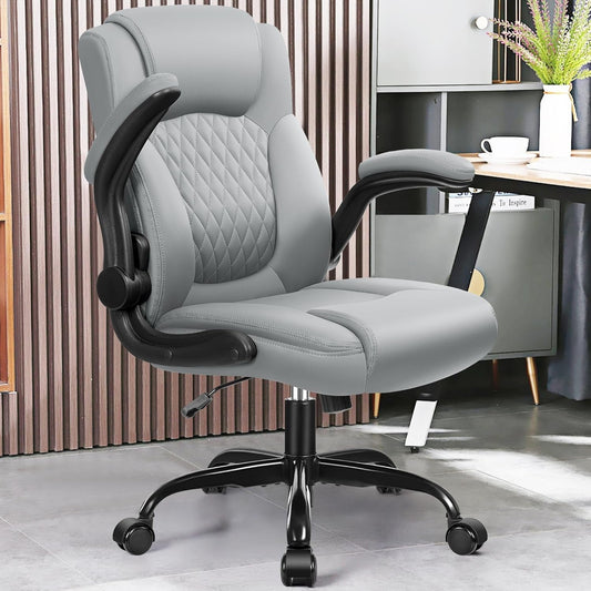 Ergonomic Office Chair for ADHD Focus | PU Leather Desk Chair with Lumbar Support | Cove & Calm
