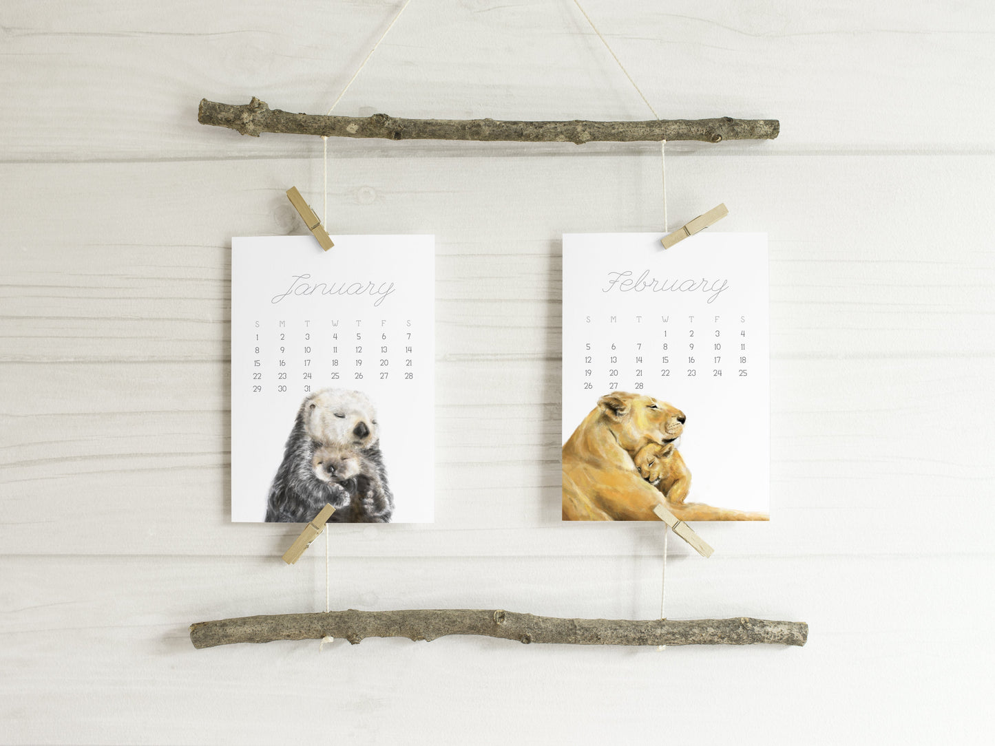 2027 Desk Calendar: Baby & Mommy