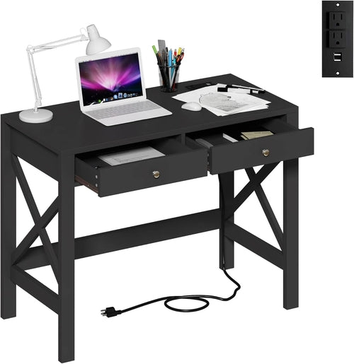 39 Zoll Computertisch mit USB-Anschlüssen für das Home Office