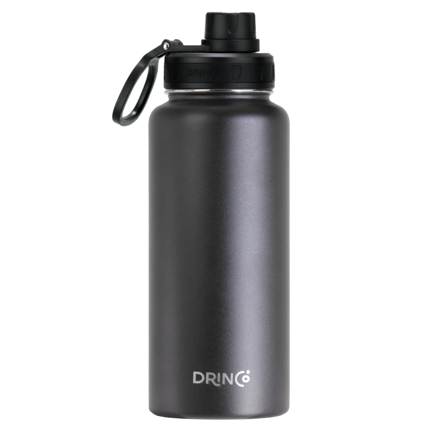DRINCO® 950ml Edelstahl-Wasserflasche - Schwarz