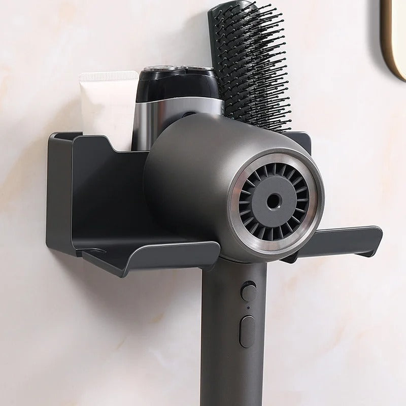 Bohrfreier Föhn-Halter zur Wandmontage, Badezimmer-Organizer für den Föhn