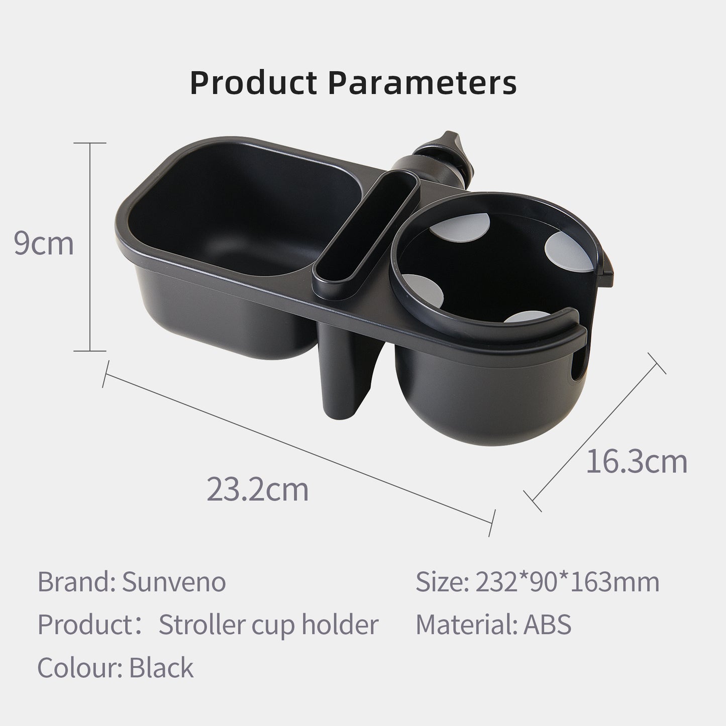 3-in-1-Getränkehalter für Kinderwagen