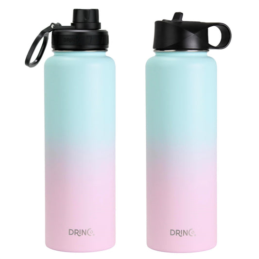 DRINCO® 40oz Edelstahl Sport-Trinkflasche - Macaron