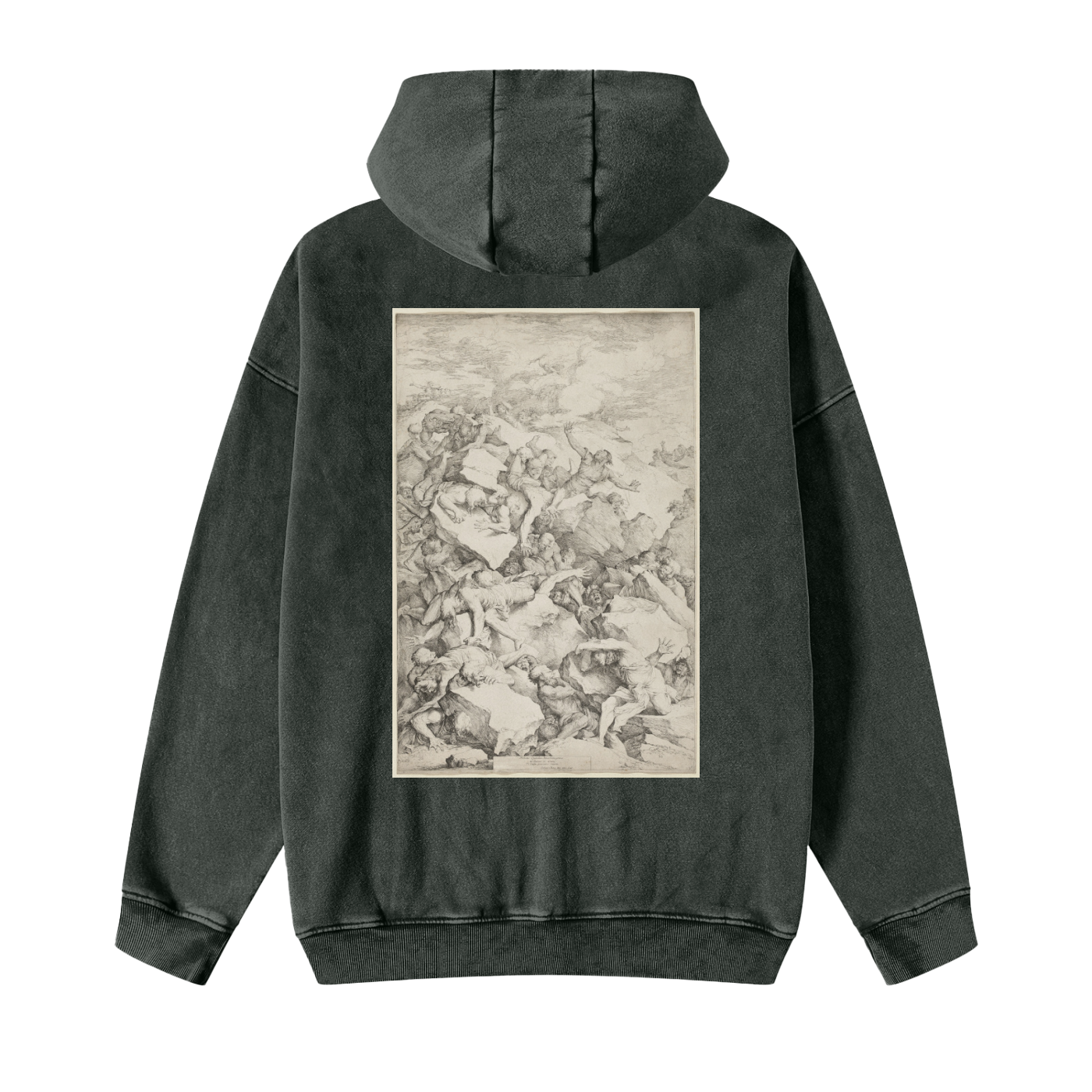 Snow Washed Zip-Through Fleece Hoodie