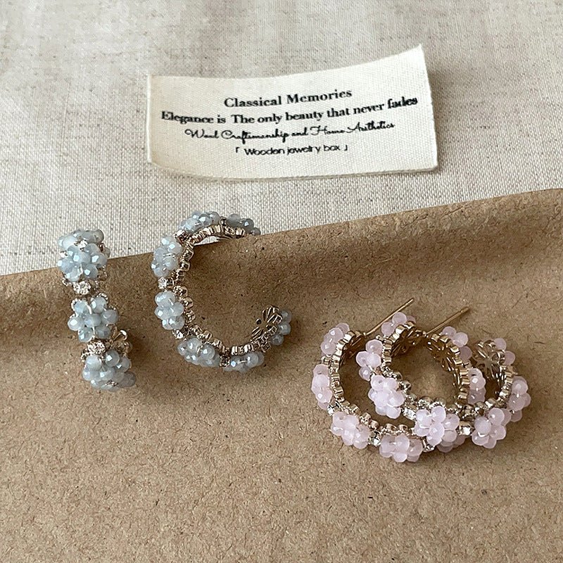 Floret-Creolen in Blau