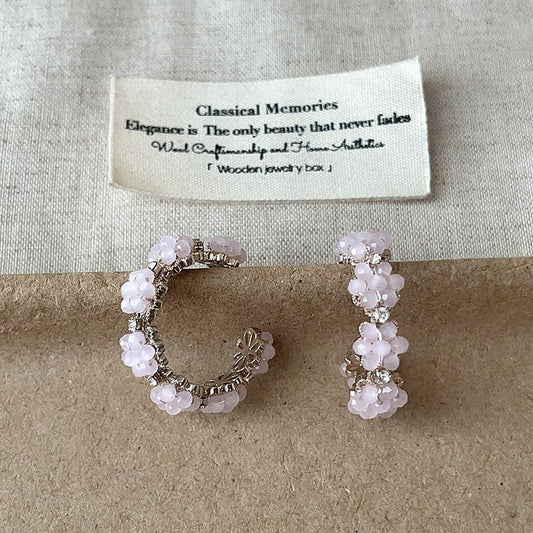 Floret-Creolen in Pink