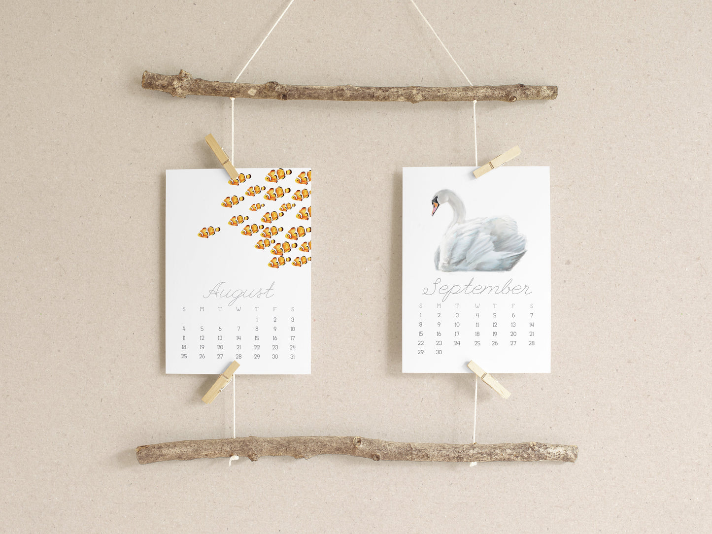 2027 Desk Calendar: Ocean Animal