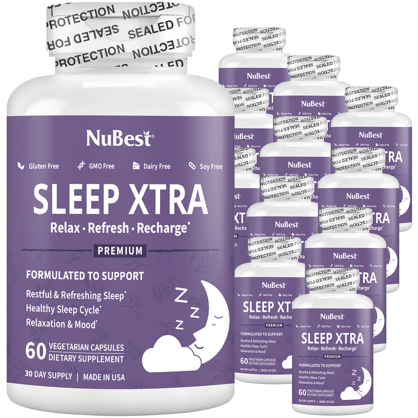 Sleep Xtra Sleep Aid for Teens & Adults, 60 Vegan Capsules