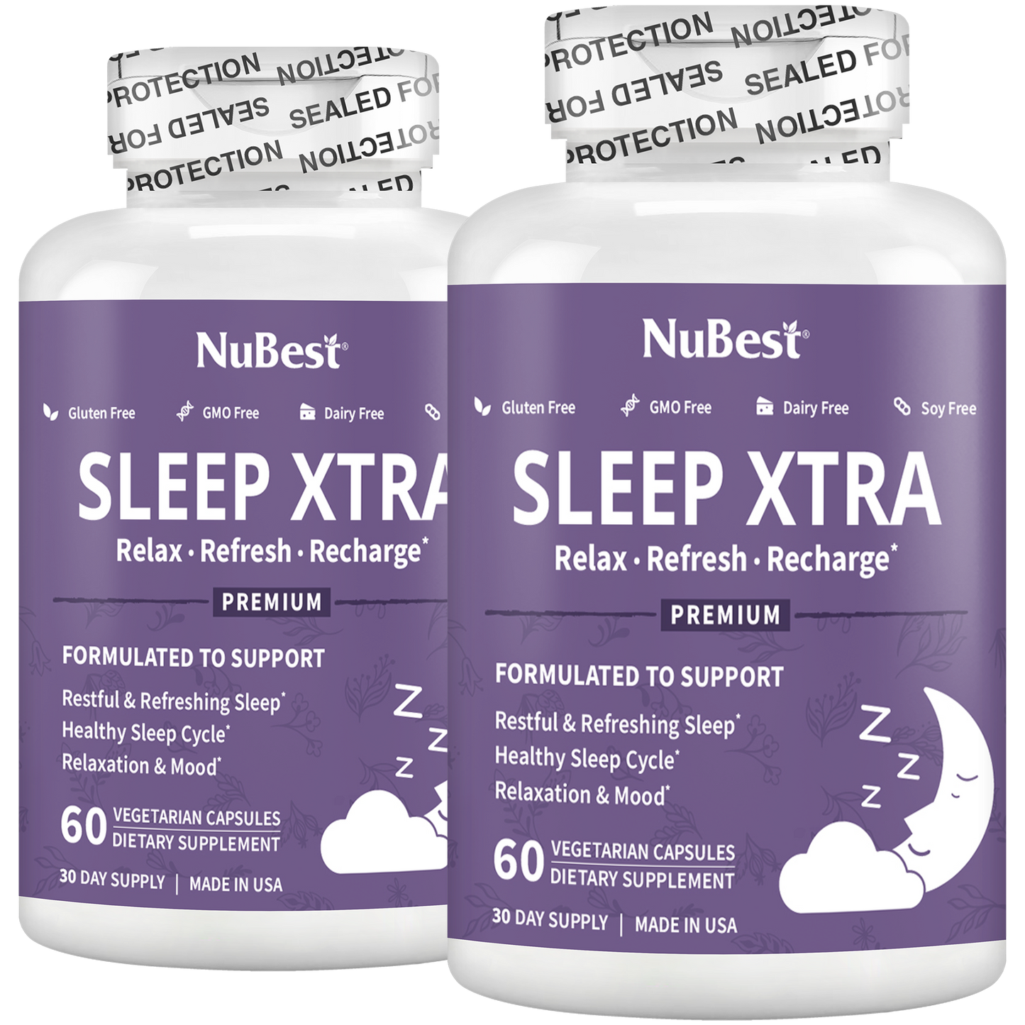 Sleep Xtra Sleep Aid for Teens & Adults, 60 Vegan Capsules