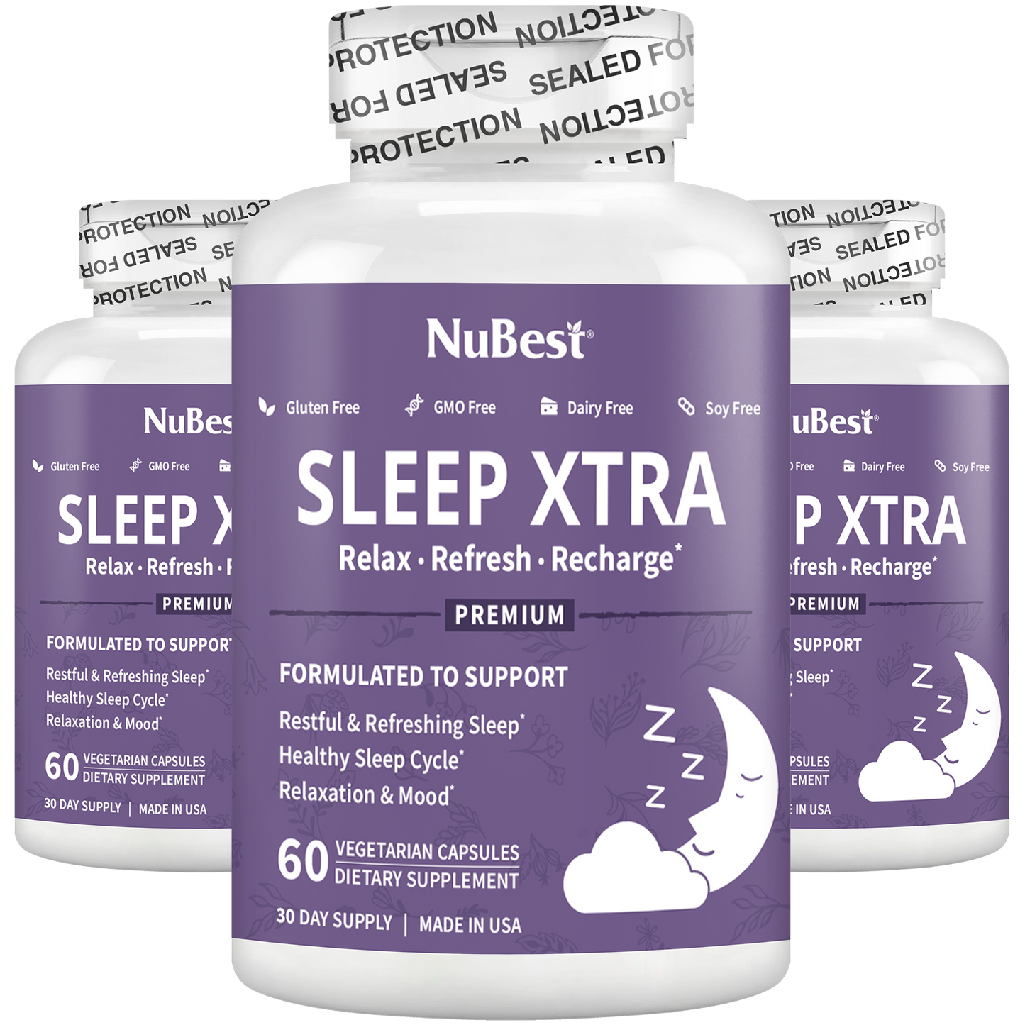 Sleep Xtra Sleep Aid for Teens & Adults, 60 Vegan Capsules