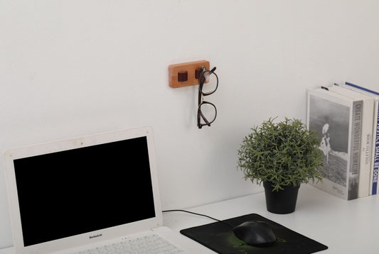 Wood Eye Glasses Holder for Wall Sunglasses Organizer Dad Gifts